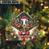 Uni Personalized Festive Cow Farm Envelope Acrylic Ornament (14 Breed Options)