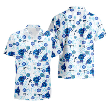 UniJames Comfort Fiesta (White) Button Shirt, Hawaiian Shirt For Men