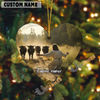 Uni Personalized Cows Farm Heart Acrylic Ornament (14 Breed Options)