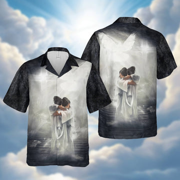 Unique Have Faith Man Hugging Jesus In Heaven Hawaiian Shirt