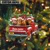 Uni Personalized Highland Christmas Farm Truck Custom Shape Acrylic Ornament
