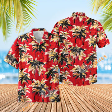 Uni Retro Fire Breeze Hawaiian Shirt Aloha Shirt Short Sleeve Shirt Vacation Hawaiian Outdoor Vacation Hawaiian Shirt