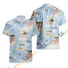 UniJames Florida Keys - Dusty Blue Short Sleeve Hawaiian Shirt