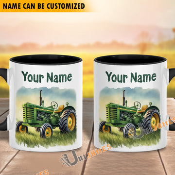 Uni Tractor Personalized Name Two Tone Mug