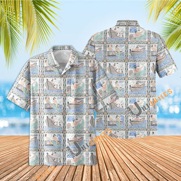 UniJames Sashimi Maru - Grey Short Sleeve Hawaiian Shirt