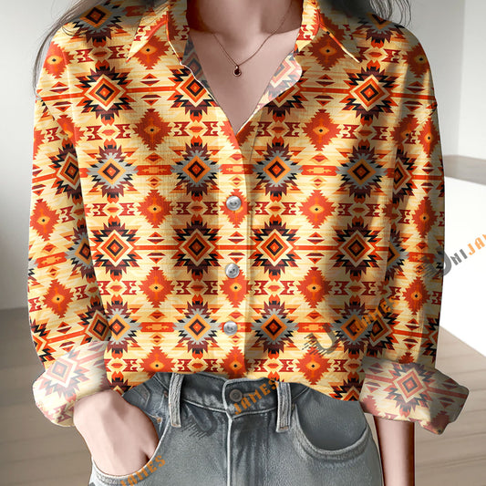 Uni Sunburst Tribal Vintage Casual Shirt