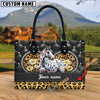 Unijames Appaloosa Leather Heart Pattern Custom Name 3D Leather Handbag
