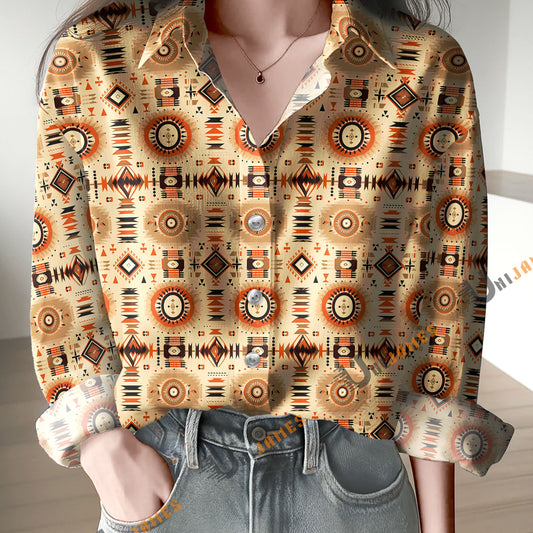 Uni Sunburst Tribal Elegance Casual Shirt