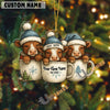 Uni Personalized Cup Cuties Cows Christmas Acrylic Ornament