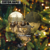 Uni Personalized Cows Farm Heart Acrylic Ornament (14 Breed Options)