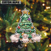 Uni Personalized Cow Family Christmas Acrylic Ornament