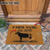 Uni Speckle Park Custom Farm Name Custom Year Coir Doormat