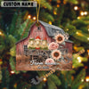 Uni Personalized Rustic Barn Black Angus Christmas Acrylic Ornament