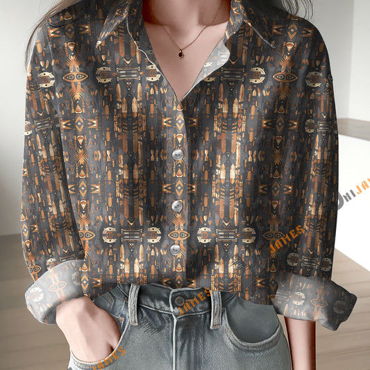 Uni Tribal Dark Pattern Casual Shirt
