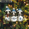 Uni Personalized Cup Cuties Cows Christmas Acrylic Ornament