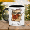 Uni TX Longhorn Funny Personalized Name Two Tone Mug