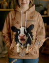 Uni Personalized Name & Farm Name Cute Cow Breakthrough Hoodie