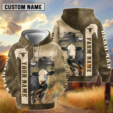 Uni Black Baldy Customize Name, Farm Name Unique Pattern Hoodie