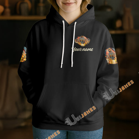 Uni Personalized Faith & Farm Legacy Farm Life Collage Hoodie (8 Cattle Breeds)