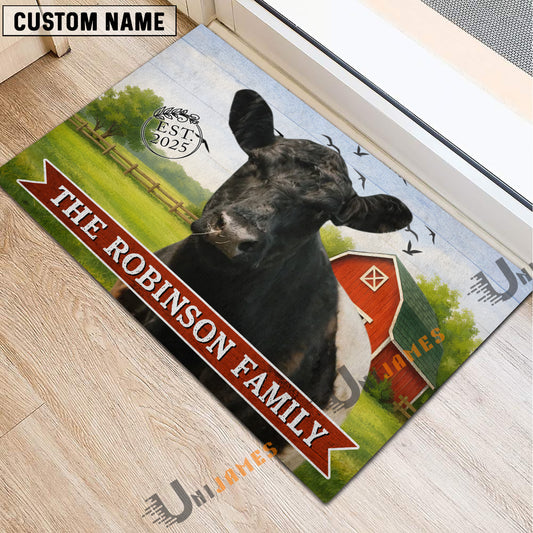Uni Personalized Welcome to the Farm Cow Doormat (10 Cattle Breeds)