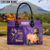 Uni Just A Girl Who Loves Horses Personalized Leather Bag