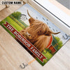 Uni Personalized Welcome to the Farm Cow Doormat (10 Cattle Breeds)