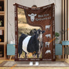 Uni Personalized Name Belted Galloway Farm Super Soft Blanket