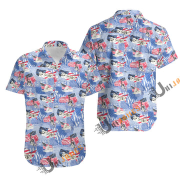 UniJames Men's Independence Cotton Button Down Short Sleeve Shirt