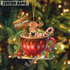Uni Personalized Jersey Moo-ry Christmas Cocoa Mug Acrylic Ornament