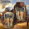 Uni Simmental Personalized Name and Farm Name Color Mixed 3D Hoodie