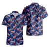 UniJames Men's Eagle Fireworks Button Down Short Sleeve Shirt
