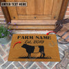 Uni Belted Galloway Custom Farm Name Custom Year Coir Doormat