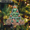 Uni Personalized Cow Family Christmas Acrylic Ornament