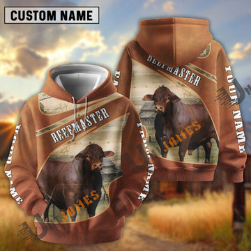 Uni Beefmaster Customize Name, Farm Name Brown Hoodie