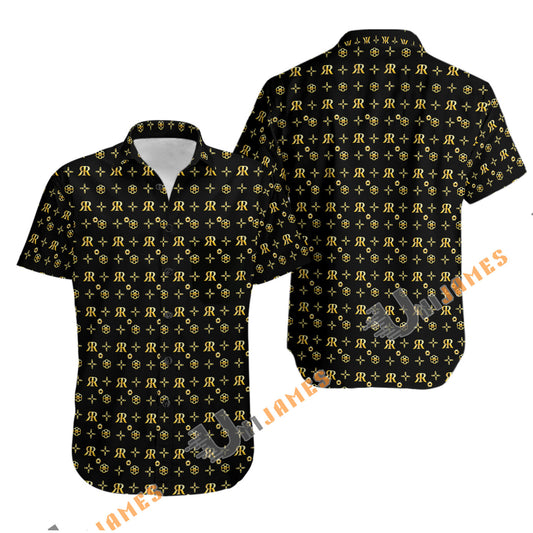 UniJames Comfort High Roller (Gold) Button Down (Pearl Snaps) For Men