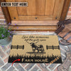 Uni Texas Longhorn Custom Farm Name Live Like Someone Left The Gate Open Coir Doormat