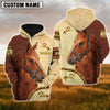 Uni Custom Name Horse Lovers 3D Hoodie