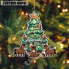 Uni Personalized Cow Family Christmas Acrylic Ornament