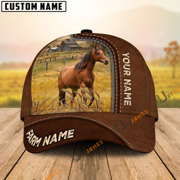 Uni Horse Personalized Name And Farm Name Cap