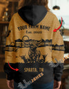 Uni Personalized Coir Pattern Name & Farm Name Cattle Hoodie