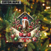 Uni Personalized Festive Cow Farm Envelope Acrylic Ornament (14 Breed Options)
