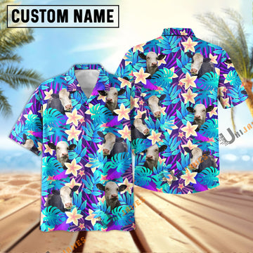 Uni Black Baldy Light Blue Flowers 3D Hawaiian Shirt