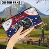 Uni Friesian America Lover Custom Name 3D Leather Clutch