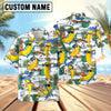 UniJames White Banana Beach Bonanza Hawaiian Shirt