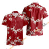UniJames 50th State Flower - Red Short Sleeve Hawaiian Shirt