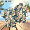 Unique Charolais Summer Blue Floral 3D Hawaiian Shirt