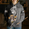 Uni Personalized Name & Farm Name Jesus and Cow Christian Hoodie (10 Cattle Breeds)