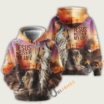 Uni Jesus Saved My Life The Lamb And Lion 3D Hoodie