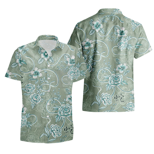 UniJames Year of the Snake 2025 - Green Short Sleeve Hawaiian Shirt