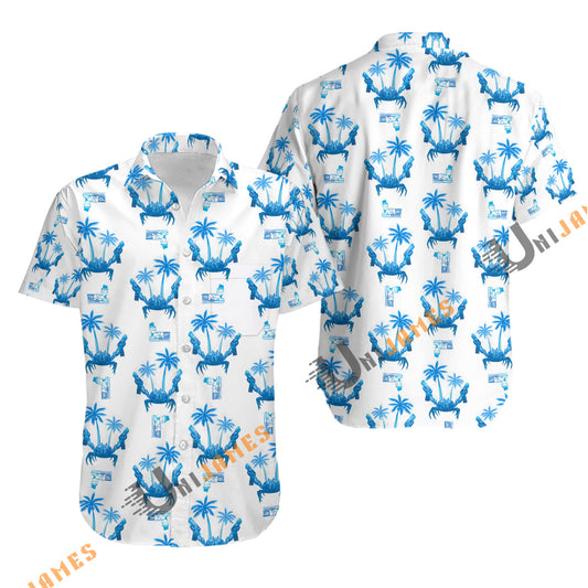 UniJames Comfort The Crab (Blue) Button Down For Men